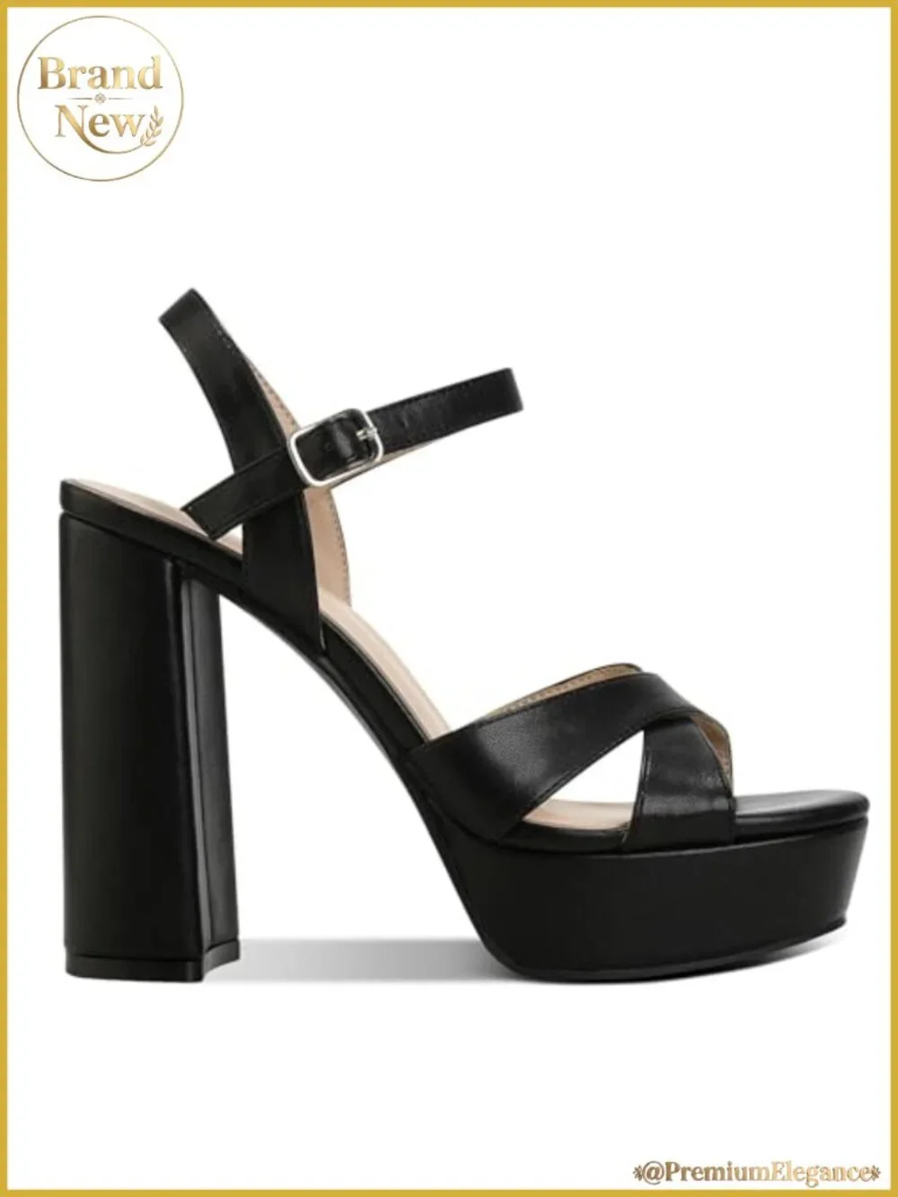 Women's Platform Chunky Heel Sandals Open Toe Ankle Strap 3.15-Inch High Heels